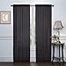 2 Pack: Ultra Luxurious High Thread Rod Pocket Sheer Voile Window Curtains by GoodGram - Assorted Colors (Black)
