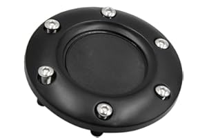 ACROPIX Universal 6-Hole Car Steering Wheel Center Horn Button Adaptor with Screws Black - Pack of 1