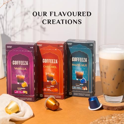COFFEEZA Value Pack Of 80 Coffee Capsules - Aluminium Coffee Pods | Box Of 8 (80 Capsules)