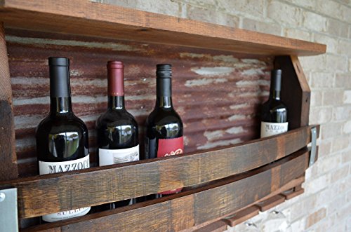 Lighted - Barn wood wine rack