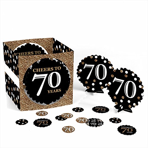 Adult 70th Birthday Gold Birthday Party Centerpiece Import