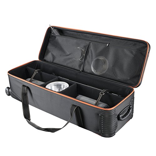 Walimex pro Studiotasche Trolley Größe L – Großräumiger & gepolsterter Trolley für Studioequipment, 2-in-1 Funktion als Tasche und Trolley mit kugelgelagerten Rollen – Bild 3