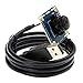 ELP VGA Wide Angle USB Camera Module with 170degree Fisheye Lens for Computer 480P Mini UVC USB2.0 Embedded Webcam Board CMOS OV7725 Lightburn PC Camera for Laptop, Raspberry Pi, Jetson Nano
