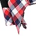 AMZ PLUS Women Irregular Hem Long Sleeve Loose Shirt Dress Top (3XL, Black-red£
