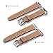 bayite Leather Bands for Fitbit Ionic Genuine Leather Replacement Accessories Straps for Fitbit Ionic Smart Fitness Watch Women Men Beige