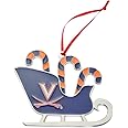 Virginia Cavaliers (UVA) Candy Cane Sleigh Christmas Ornament