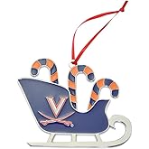 Virginia Cavaliers (UVA) Candy Cane Sleigh Christmas Ornament