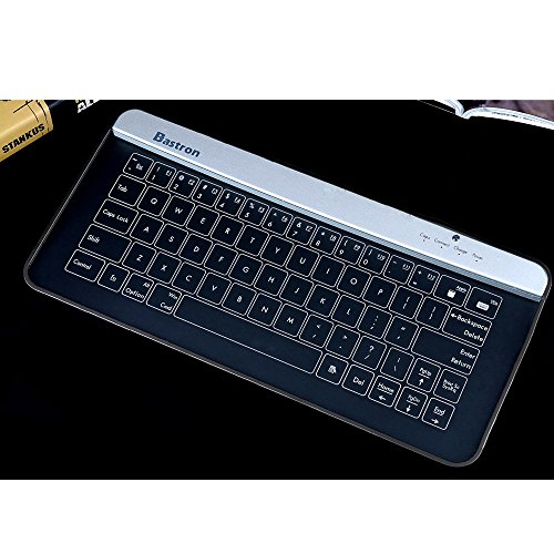 Bastron Bluetooth Keyboard Transparent Touch Glass Keyboard with Mouse&gesture Function Biggest