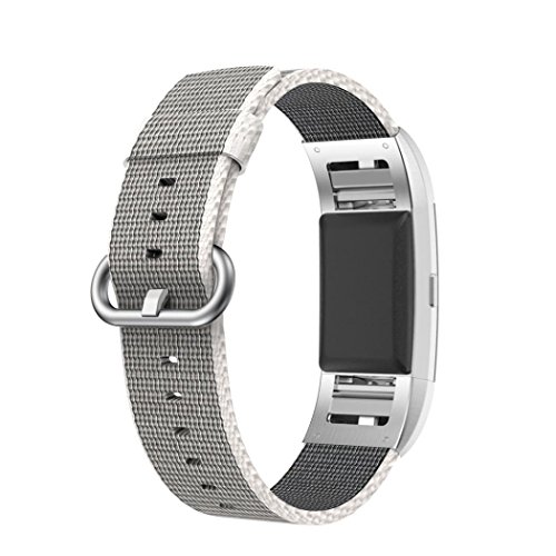 For Fitbit Charge 2 Bands,AutumnFall 1PC Sports Royal Woven Nylon Bracelet Smart Watch Strap Band For Fitbit Charge 2 (Gray)
