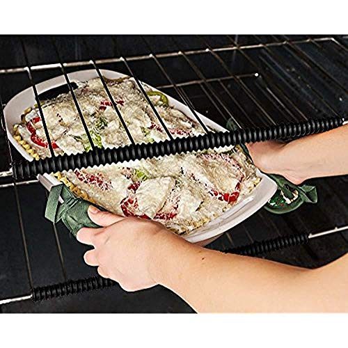Leline’s Oven Rack Guards, Silicone Oven Rack Shield Protectors, Black Oven Shelf Edge Cover, 14in, 2pcs - Thumbnail 5