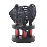 SelfTek 5Pcs Hair Comb Set Women Ladies Hair Care Massage Brush Hairdressing Comb Set with Mirror and Holder for Salon Travel Present Gift