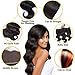 10A Brazilian Straight Hair with Lace Frontal Closure(16 18 20+14Frontal,Natural Black)100% Unprocessed bundles with frontal Brazilian Straight Human Hair with Frontal Closure