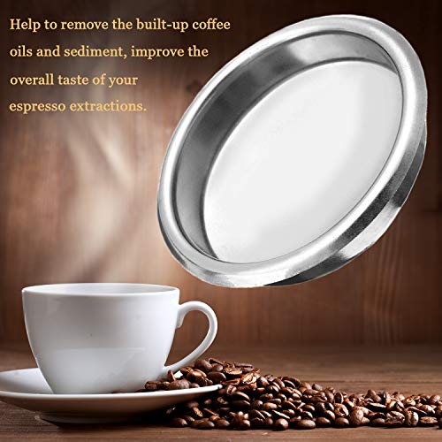 Gekufa Backflush Insert 58 mm Metal Blind Portafilter Basket for Espresso Coffee Machine Maker Backflush Disk Blind filter