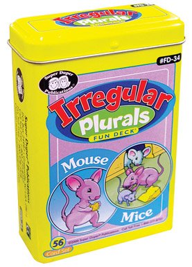 Irregular Plurals Fun Deck Cards - Super Duper Educational Learning Toy for Kids