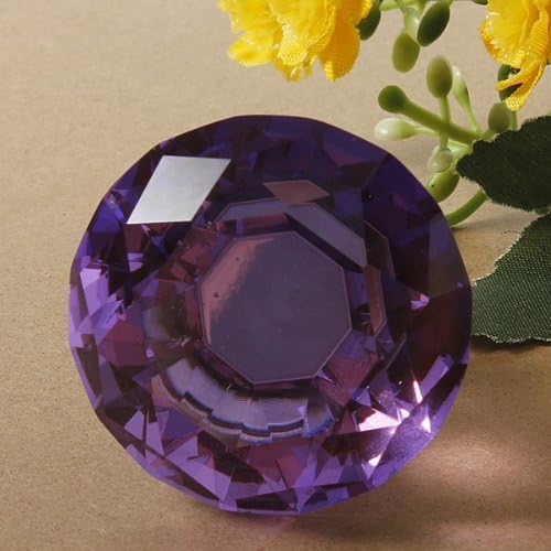 Revesun 4pcs 40mm Purple Diamond Crystal Cupboard Wardrobe Cabinet