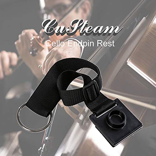 Cello Endpin Rest Endpin Anchor for Cello - Adjustable Non-slip with O-ring Thick Pad Anti-Scratch Sponge for Cellist Practice Performance - Thumbnail 6