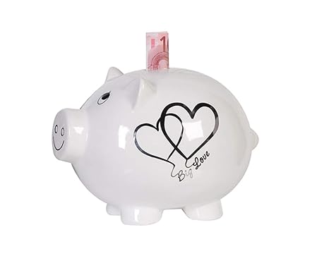Großes Sparschwein XXL Spardose Love Liebe Herz Heirat Hochzeit Big