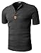 H2H Mens Casual Henley Slim fit Short Sleeve T-shirts