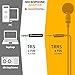 TRRS to TRS Aux Male to Female Adapter - TRRS Adapter for iPhone and Android - Microphone 3.5mm Jack Adapter - Male Female Adapter for Lavalier Lapel Microphone