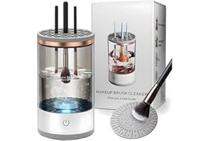 NOXOZOQM 2024 New Electric Makeup Brush Cleaner，Fashion Cosmetic Brush Cleaner， Automatic Spinning Classics Makeup Brush Cleaner Fit Makeup Brush (1pcs)