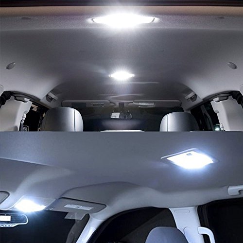 2-Pack 480 Lumens Xenon White 42MM(1.65") 12V Canbus Error Free Festoon Map Trunk Dome Light 3030 6-SMD No Polarity LED Bulbs for Vehicle 211-2 212-2 569 578