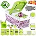 Vegetable Chopper, ONSON Food Chopper Cutter Onion Slicer Dicer, 10 in 1 Veggie Slicer Manual Mandoline for Carrot, Garlic, Cabbage, Tomato, Potato, Fruit, Salad