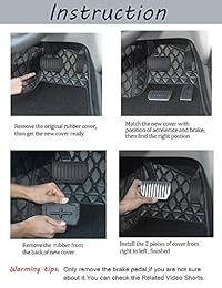 Topfit Almohadillas de pedal antideslizantes, cubiertas de pedal de aluminio para modelo 3 (juego de 2)