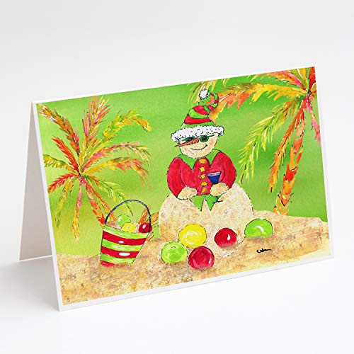 Caroline's Treasures 8662GCA7P Sandman Snowman Greeting Cards and Envelopes Pac…