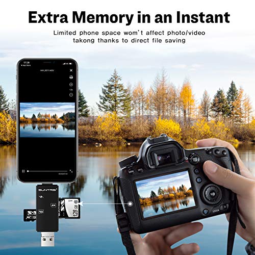 suntrsi TF/SD Card Reader compatible with iPhone/OTG
