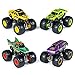 Monster Jam Official Die-Cast 1:64 Scale Double 2 Pack (Bro Dozer, Gas Monkey, Dragon, Jester)