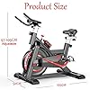 Fnova Exercise Bike Indoor Cycling for Home/Gym Use with Heart Rate Monitor, LCD Display, Pulse Sensors, Super Mute, UK…