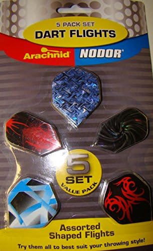 Arachnid NODOR 5 pack Flight set DART FLIGHTS Plus FREE SHAFTS!