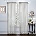 GoodGram 2 Pack: Basic Rod Pocket Sheer Voile Window Curtain Panels - Assorted Colors & Sizes (Silver, 84 in. Long Pair)