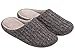 HomeIdeas Men's Cashmere Knitted Anti-slip House Slippers, Spring Summer Breathable Indoor Shoes