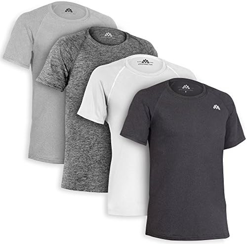 Alfred Morris Men's Athleisure Tech T-Shirt - 4 Pack - Comfortable Athletic Sports Workout Short Sleeve TShirts, XX-Large