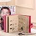 TinaWood Portable PU Leather Stud Earrings Organizer Book/Travel Jewelry Display Storage Bag Box Case/Travel Jewelry Case Pu Leather Earring Holder with Book Design (Pink x1)