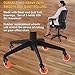 Iserlohn Office Chair Caster Wheels (5 Pack) Rollerblade Style Replacement Rubber Wheel, Heavy Duty Safe for Most Floor,Easy Installation, Orange