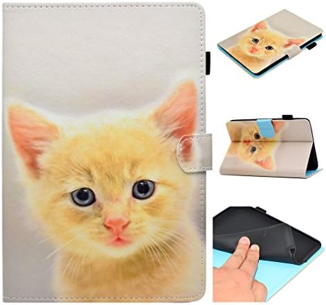 LMAZWUFULM Cover for Amazon Kindle Paperwhite 2015/2014 / 2013/2012 (6,0 Inch) PU Magnetic Leather Cover Yellow Cat Pattern Sleep/Wake Function Stent function Holster Flip Cover