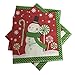 Christmas Paper Plates Napkins and Cups Red with Snowman