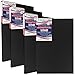 U.S. Art Supply 18 x 24 inch Black Stretched Canvas 12-Ounce Primed, 4-Pack - Professional Artist Quality 3/4
