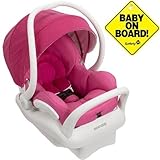 Maxi-Cosi IC164DCN - Mico Max 30 Infant Car Seat White Collection w Baby on Board Sign - Pink Berry