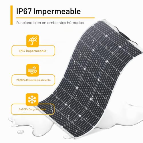 100W Flexible Solar Panel Solar Panel Ideal for Isolated Systems Network Outdoor Activities