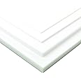 BuyPlastic Natural White Teflon PTFE Virgin Plastic Sheet 1/16" Thick, Size 24" x 24" Formable Fluoropolymer Board Dimensions - 23.75 in x 23.75 in