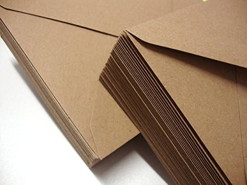 Cranberry Card Company 50 Kraft Fleck Recycled Envelopes - (C7 (82X113Mm))