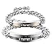 KasLin Stainless Steel Golden Plated Cubic Zirconia Bracelet Chain Link for Women