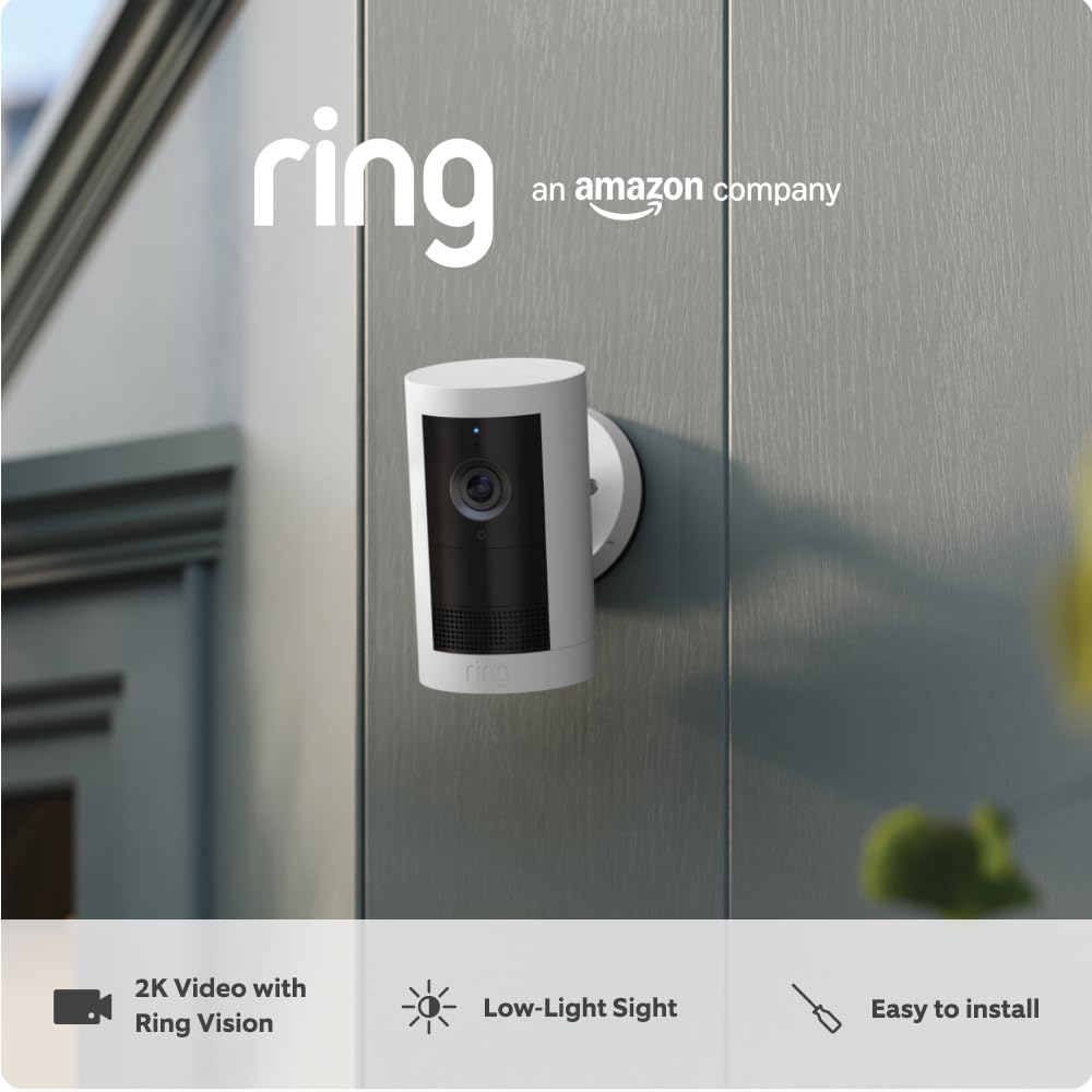 New Ring Outdoor Camera Plus (Battery) | 2K with Ring Vision I DIY Wireless Outdoor Security Camera | alternative to CCTV system I 30-day free trial of Ring Home Plan