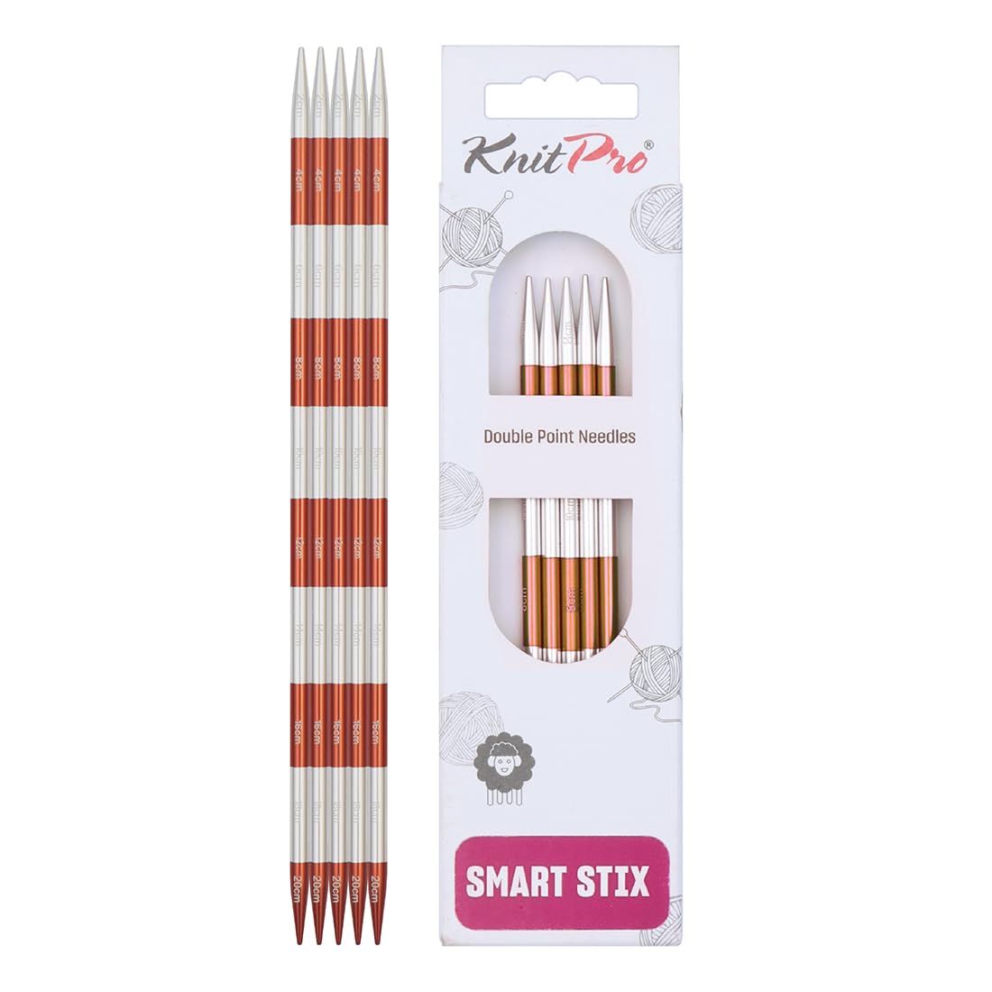 KnitPro Smartstix Double Pointed Needles 8" (20cm) | 4.50mm