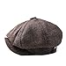 GESDY Mens Vintage Newsboy Ivy Cap Flat Octagonal Golf Driving Hat Beret Cabbie Gatsby
