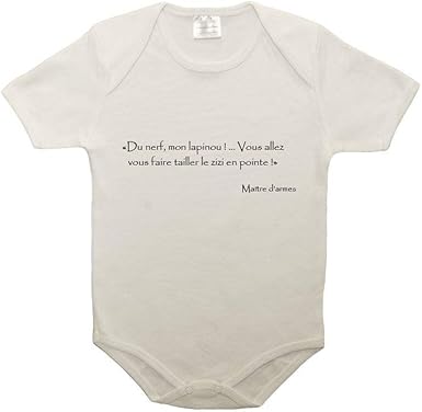 Body Bebe 100 Coton Citation Kaamelott Maitre D Armes Mon Lapinou Amazon Fr Vetements Et Accessoires