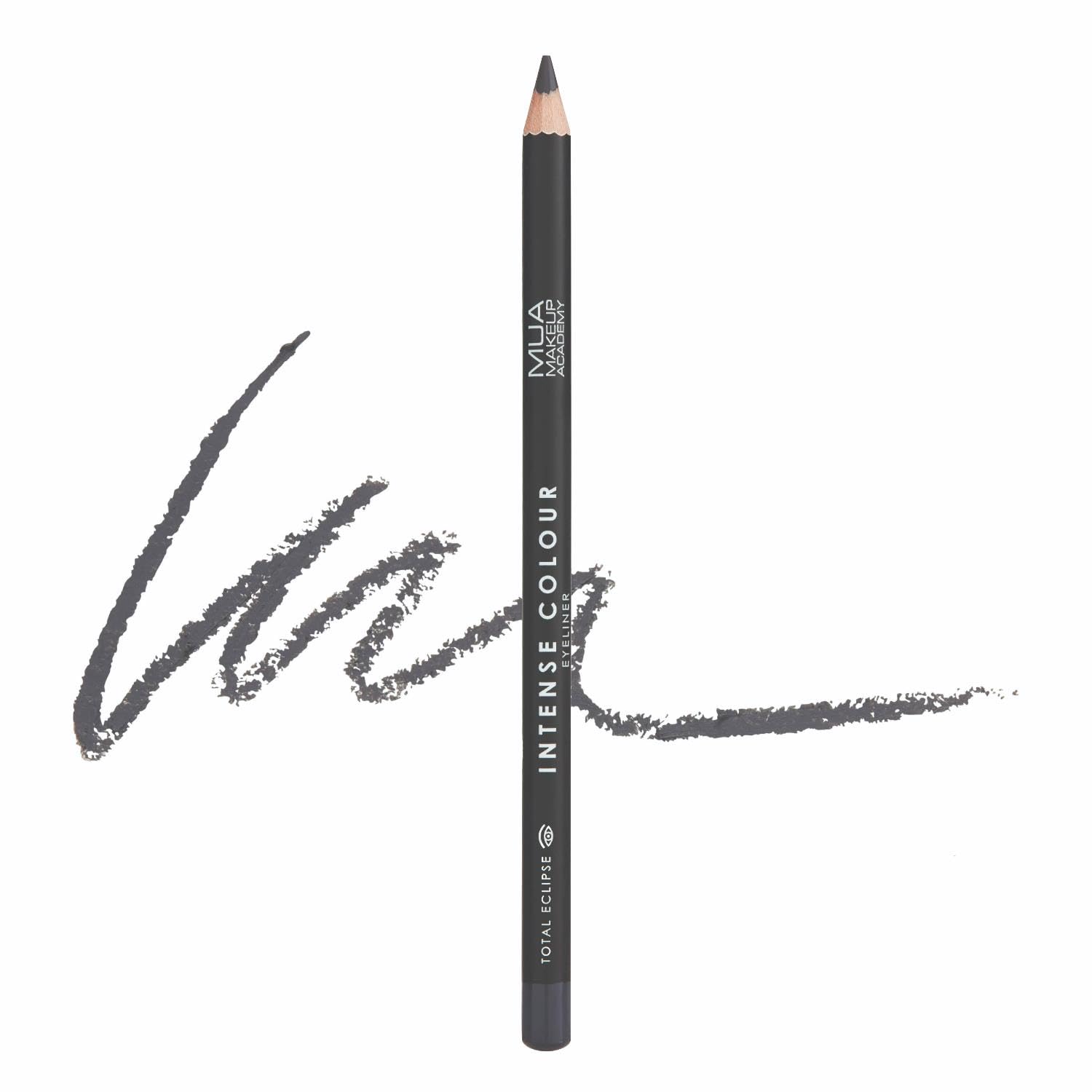 MUA Makeup Academy Intense Colour Pencil Eyeliner, Total Eclipse - Vegan & Cruelty Free